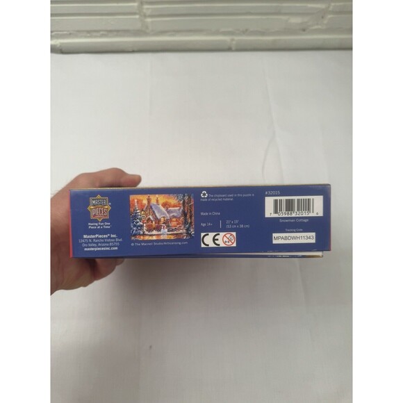 Snowman Cottage Sparkle and Shine 500 Piece Glitter Puzzle with Bonus Poster New - Picture 4 of 7